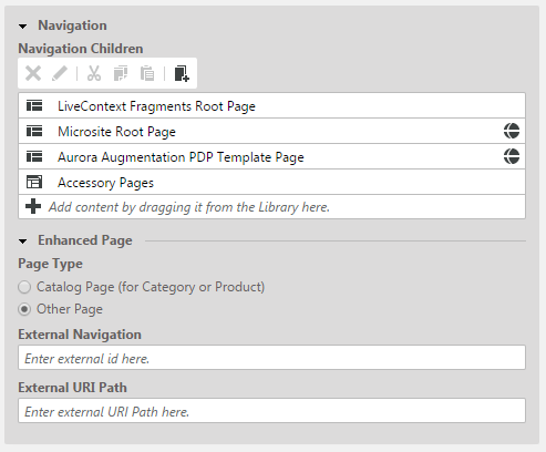 Special Case: Navigation Settings for the Homepage