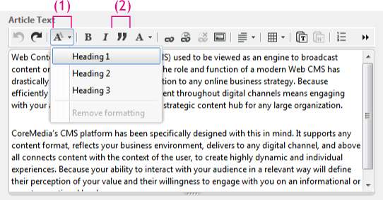 Paragraph styles