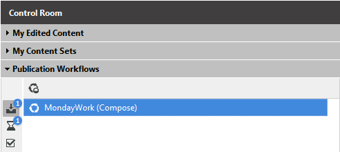 Compose Task of Reviewed Publication Workflow in the Control Room