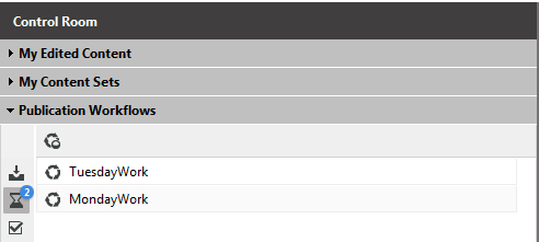 Pending publication workflow in the Control Room