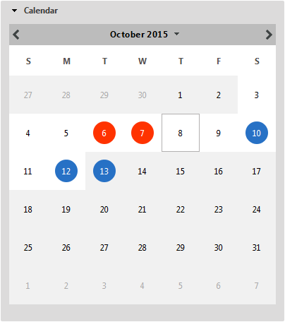 Calendar of a project