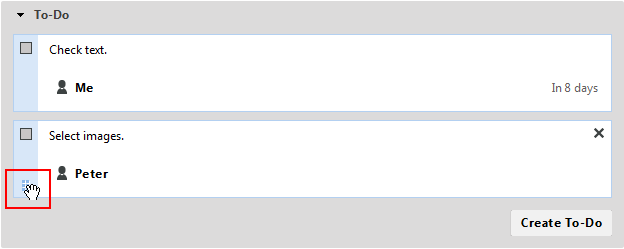 Dragging to-dos