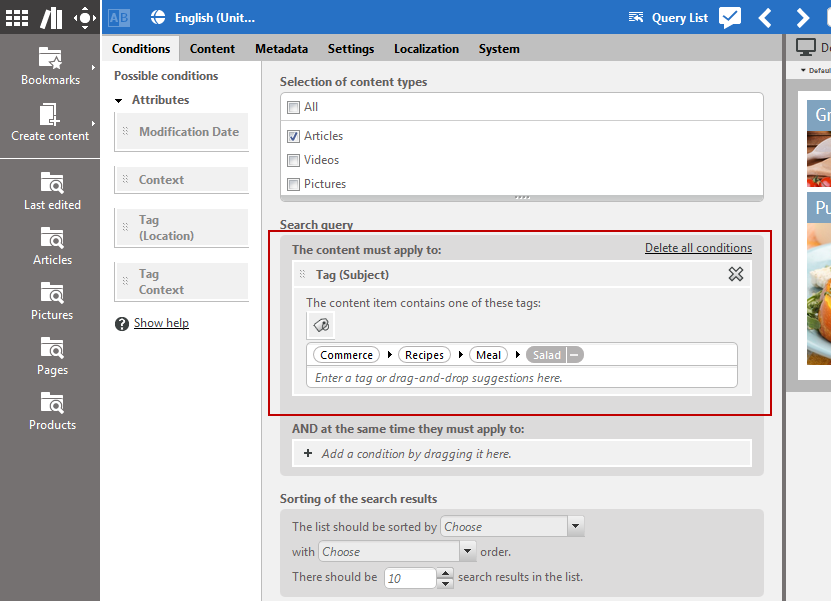 Query List with taxonomy condition