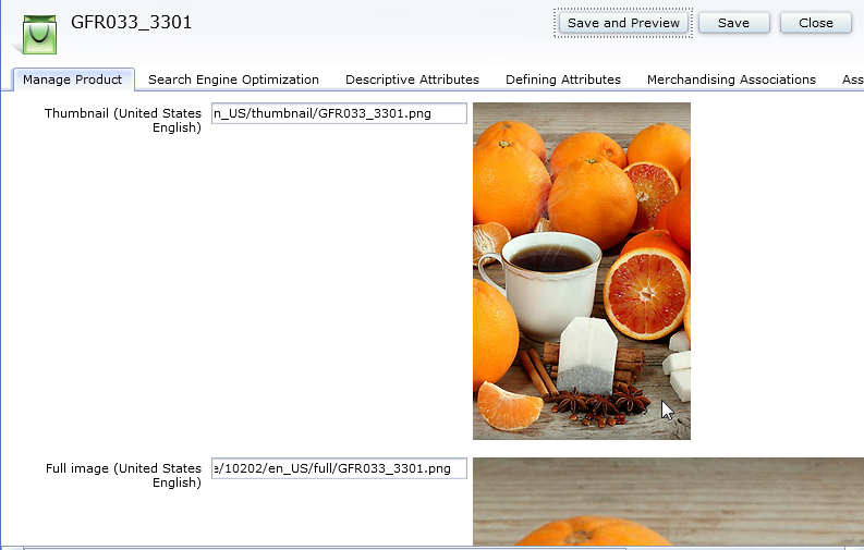 Set Product Image URLs in Management Center