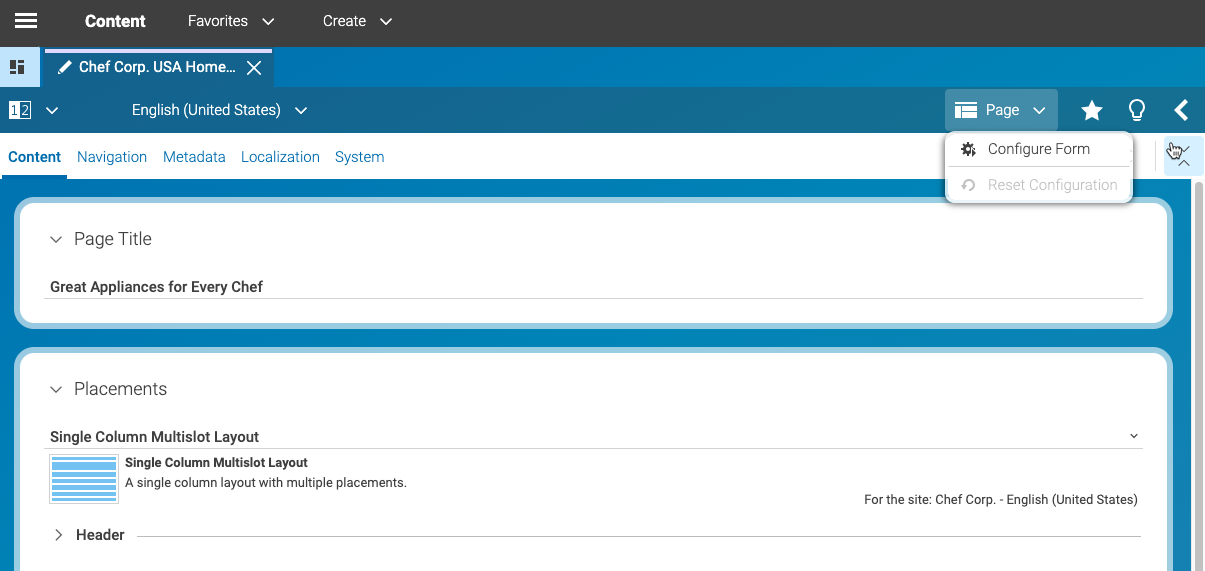 configure form v12