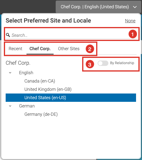 Select preferred site