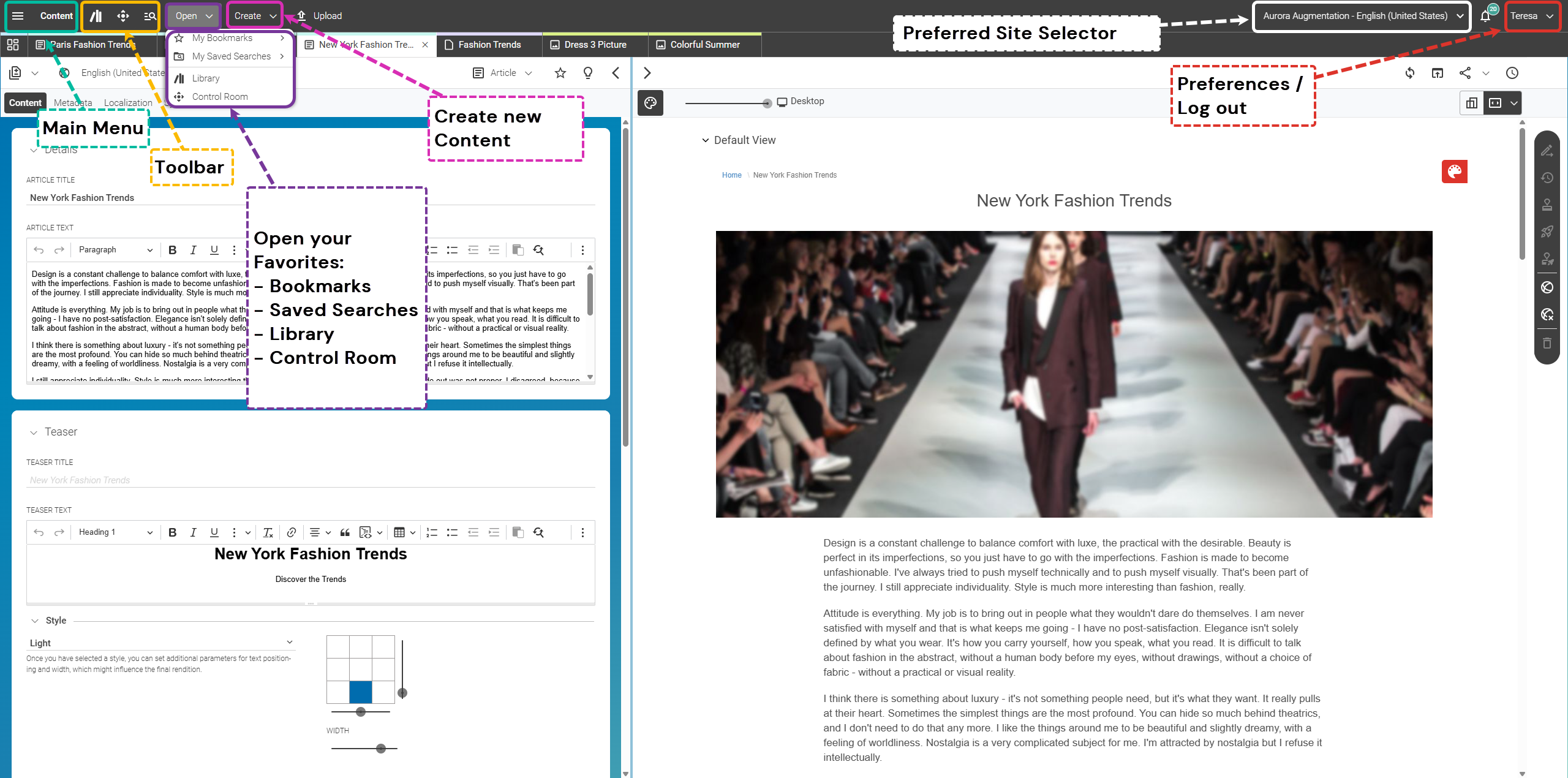 content area cmcc 13