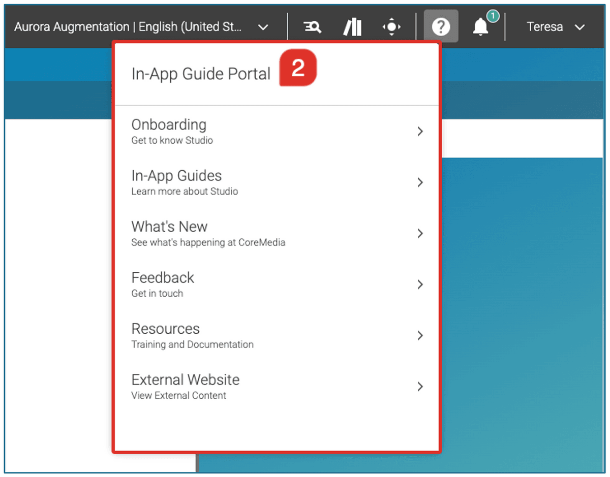 Screenshot of Guide Portal Categories