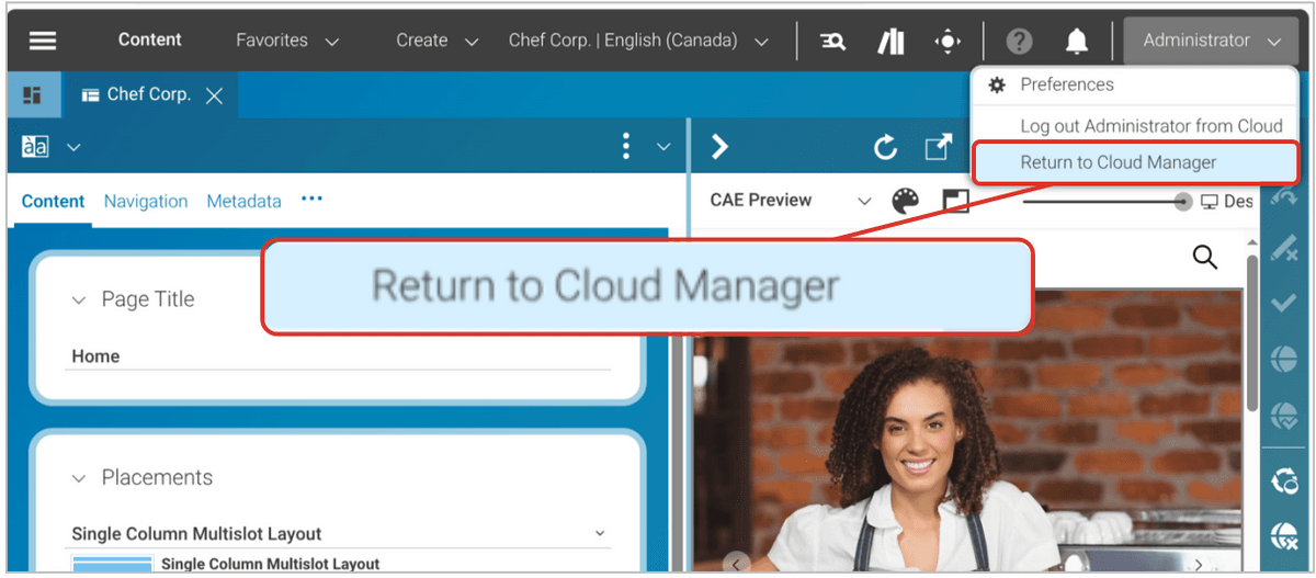 11 2506 cloud manager return link