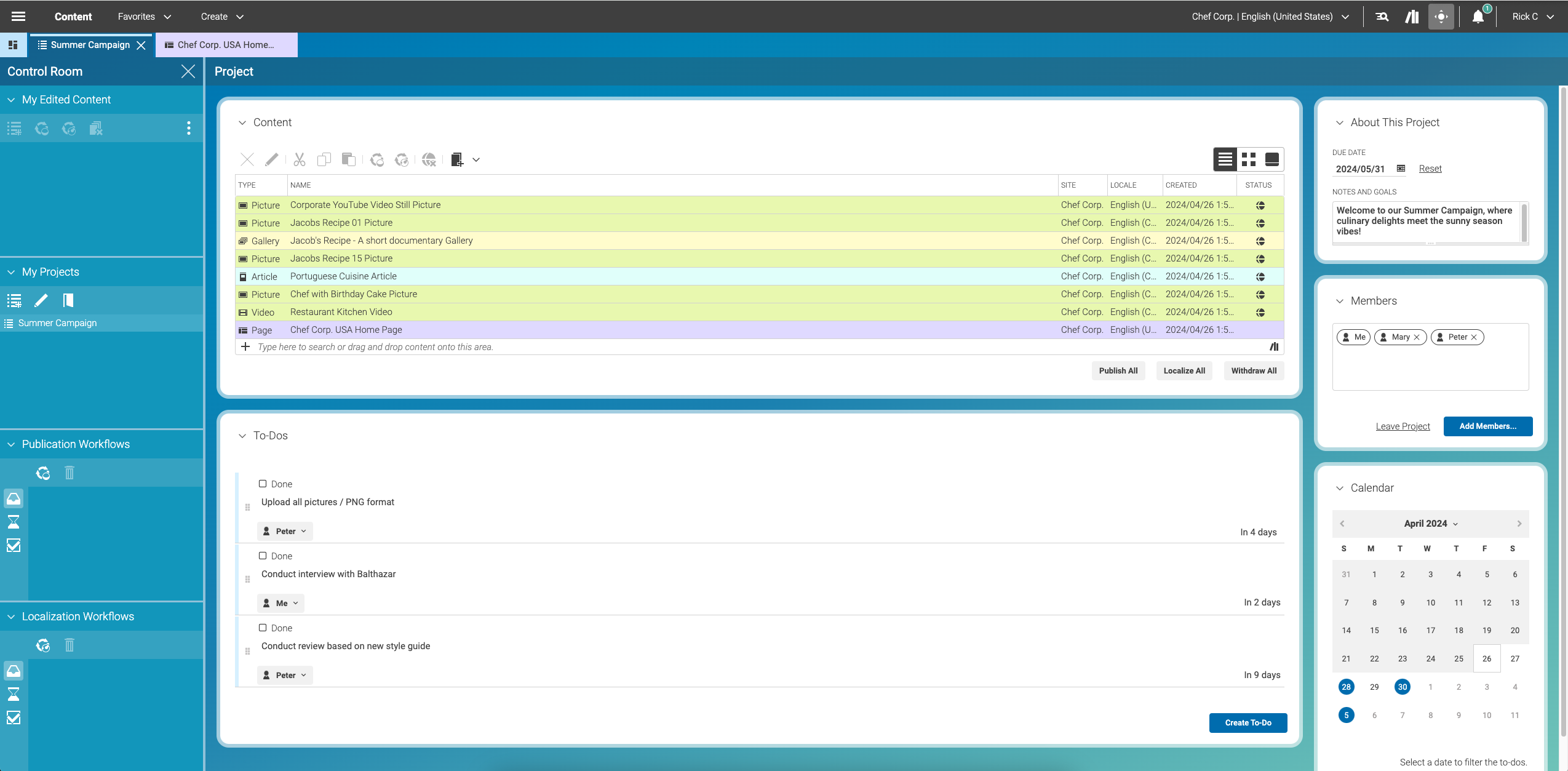 summer campaign project v12